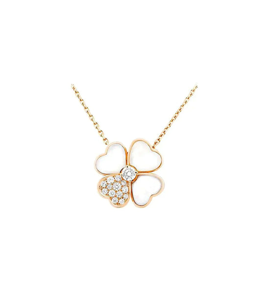 [Valéa jewellery]CLOVER MOP DIAMOND ROSE GOLD NECKLACE