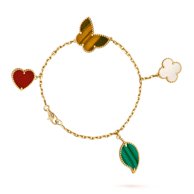 [Valéa jewellery]LUCKY SPRING 5 MOTIF GOLD BRACELET