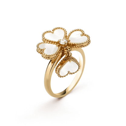 [valéa jewellery]SWEET CLOVER WHITE MOP RING