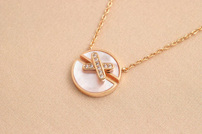 [Valéa jewellery]JEUX DE ROSE GOLD DIAMOND NECKLACE