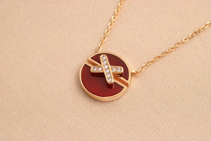 [Valéa jewellery]JEUX DE ROSE GOLD DIAMOND NECKLACE