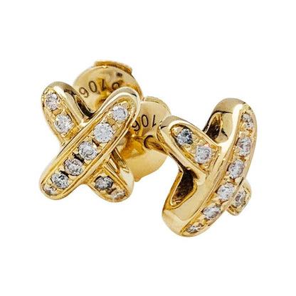 [Valéa jewellery]JEUX DE GOLD DIAMOND EARRINGS