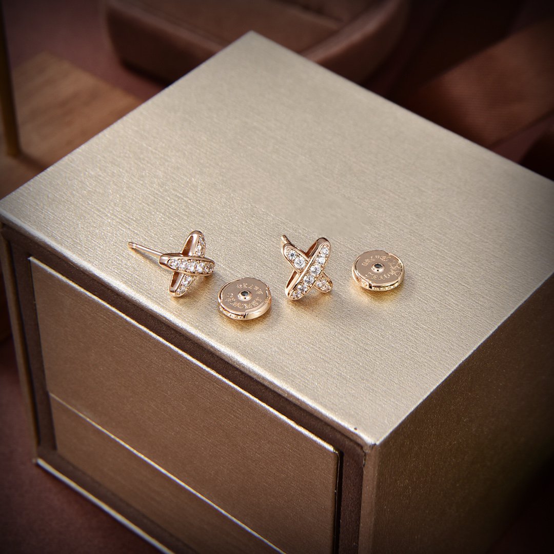 [Valéa jewellery]JEUX DE GOLD DIAMOND EARRINGS