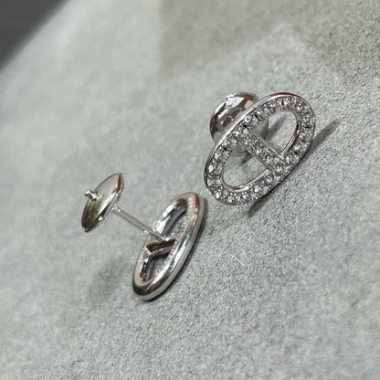 [Valéa jewellery]HM FULL DIAMOND PIG NOSE STUD EARRINGS