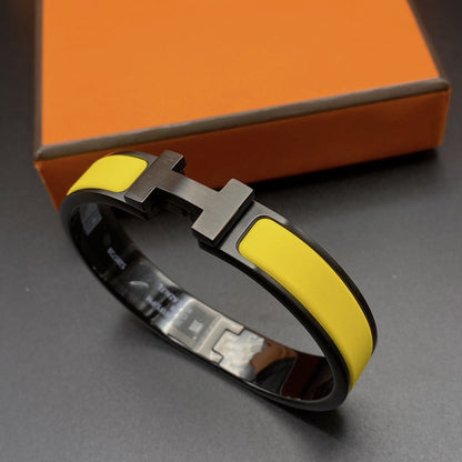 [Valéa jewellery]CLIC HM SO BLACK YELLOW BRACELET