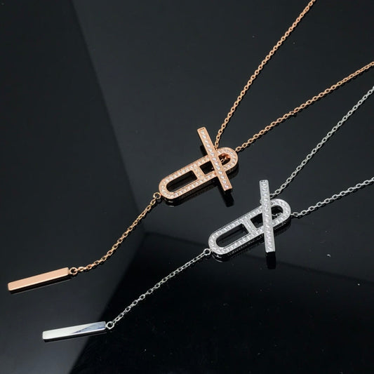 [Valéa jewellery]HM NECKLACE PLATINUM ROSE GOLD DIAMOND