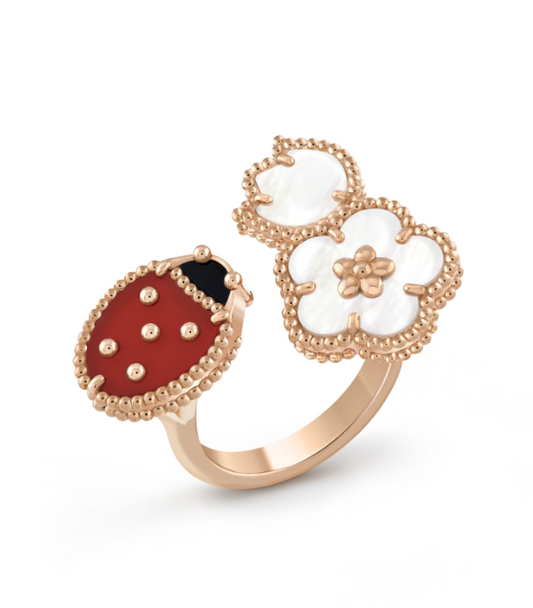 [Valéa jewellery]LUCKY 3 MOTIF ROSE GOLD RING