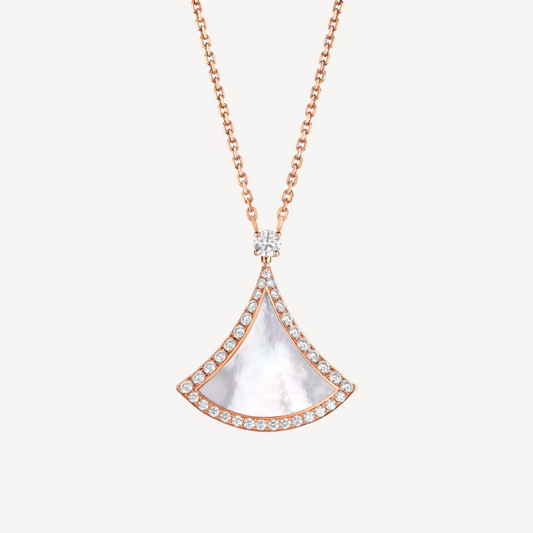 [Valéa jewellery]DREAM MOP DIAMOND PAVED PINK GOLD NECKLACE