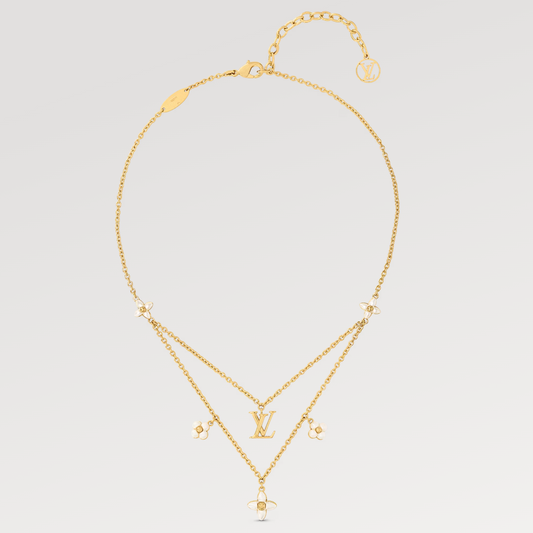 [Valéa jewellery]FLOWERGRAM GOLD MOP DOUBLE ROW NECKLACE