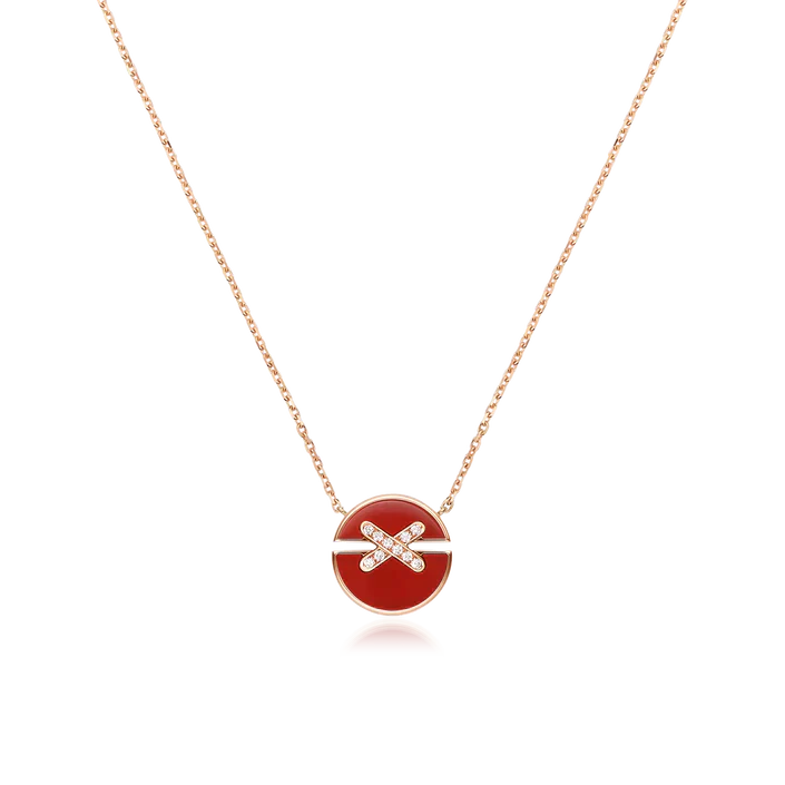 [Valéa jewellery]JEUX DE ROSE GOLD DIAMOND NECKLACE