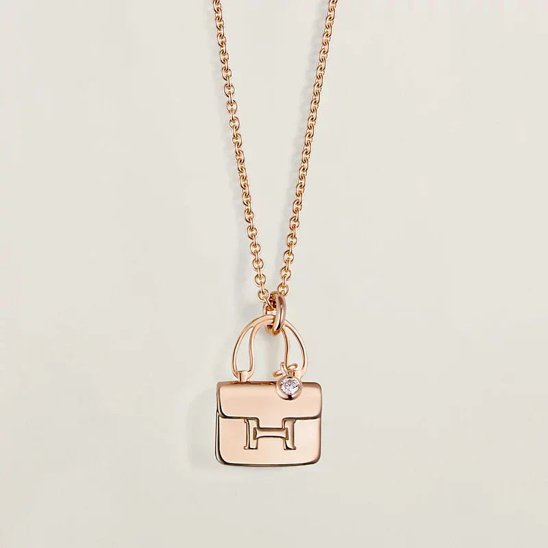 [Valéa jewellery]AMULETTE PEDANT ROSE GOLD NECKLACE