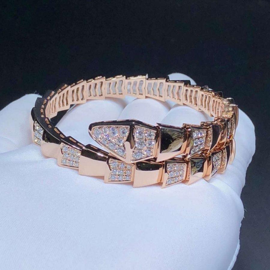 [valéa jewellery]SERPENTI WIDE BRACELET PINK GOLD DIAMOND