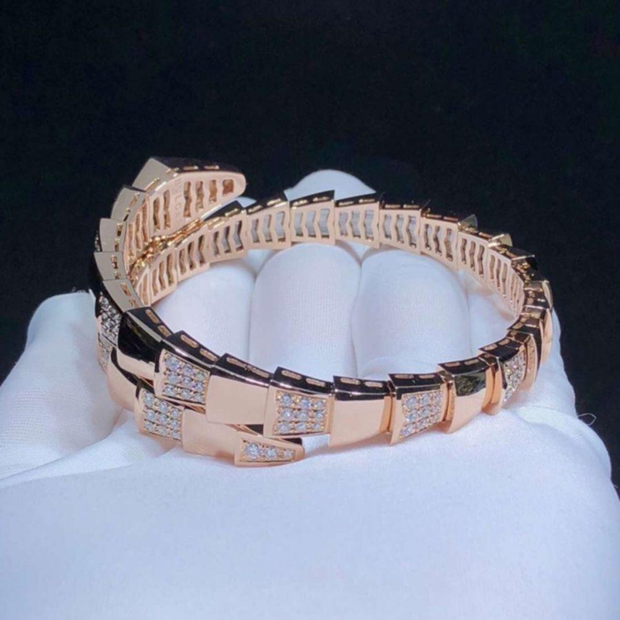 [valéa jewellery]SERPENTI WIDE BRACELET PINK GOLD DIAMOND