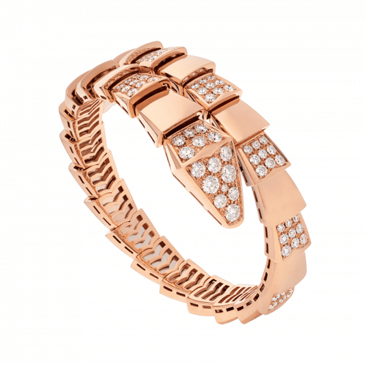 [valéa jewellery]SERPENTI WIDE BRACELET PINK GOLD DIAMOND