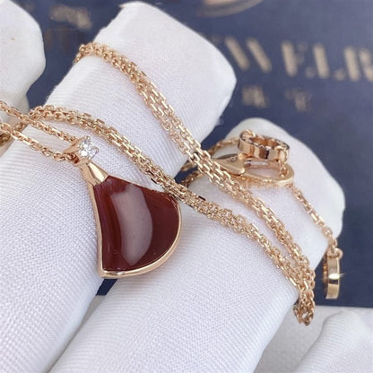 [Valéa jewellery]DREAM NECKLACE CARNELIAN 1 DIAMOND