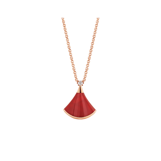 [Valéa jewellery]DREAM NECKLACE CARNELIAN 1 DIAMOND