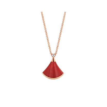 [Valéa jewellery]DREAM NECKLACE CARNELIAN 1 DIAMOND