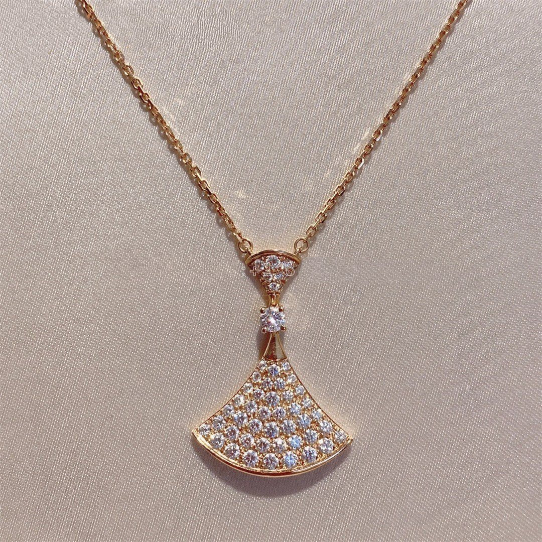 [Valéa jewellery]DREAM NECKLACE PINK GOLD FULL DIAMOND