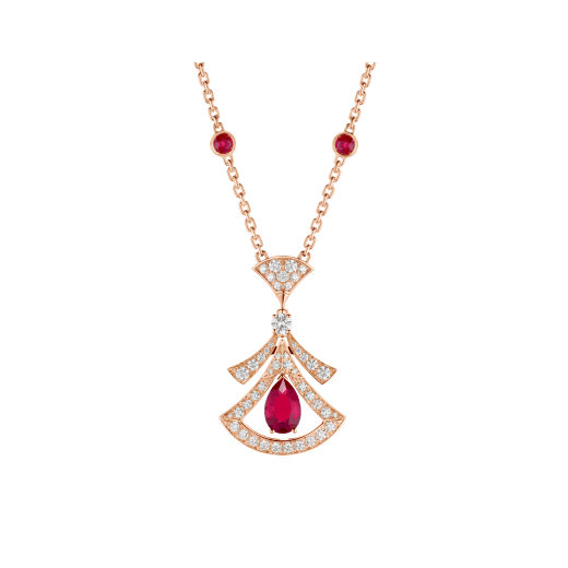 [Valéa jewellery]DREAM NECKLACE CARNELIAN DIAMOND PINK GOLD