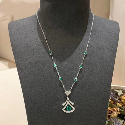 [Valéa jewellery]DREAM NECKLACE MALACHITE DIAMOND SILVER