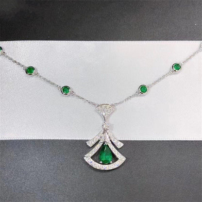 [Valéa jewellery]DREAM NECKLACE MALACHITE DIAMOND SILVER