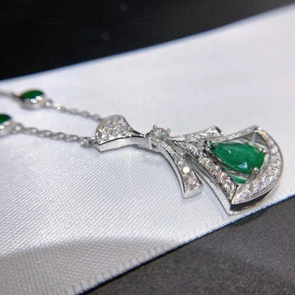 [Valéa jewellery]DREAM NECKLACE MALACHITE DIAMOND SILVER