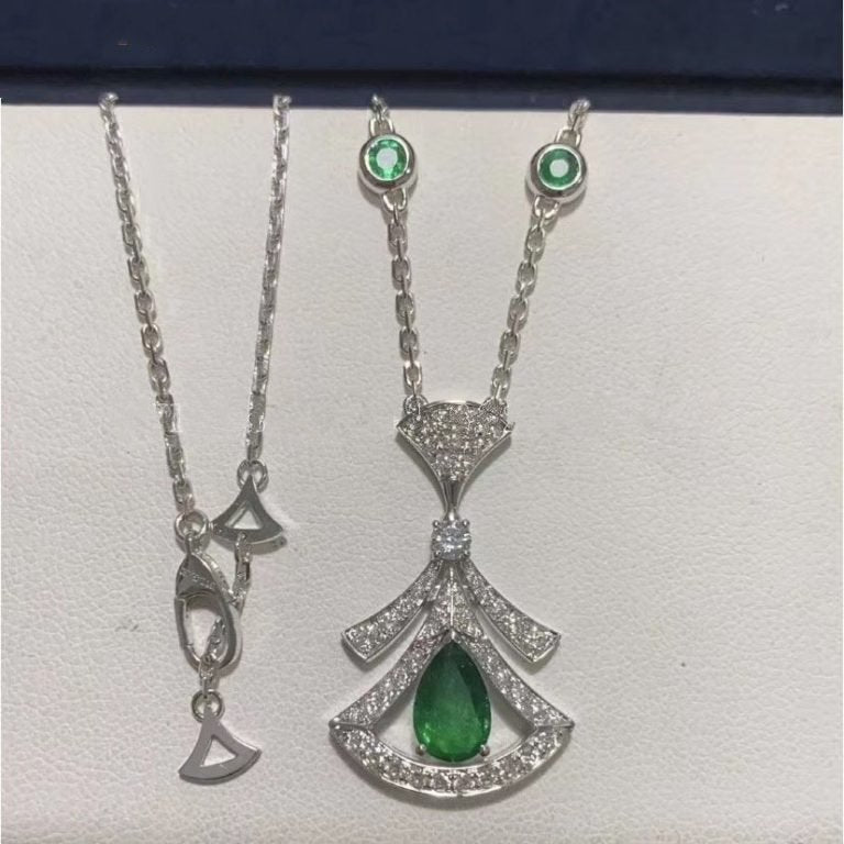 [Valéa jewellery]DREAM NECKLACE MALACHITE DIAMOND SILVER