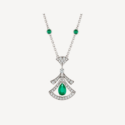 [Valéa jewellery]DREAM NECKLACE MALACHITE DIAMOND SILVER