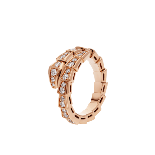 [valéa jewellery]SERPENTI RING PINK GOLD DIAMOND PAVED 4MM