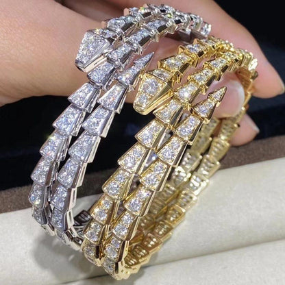 [Valéa jewellery]SERPENTI BRACELET GOLD DIAMOND DOUBLE ROW