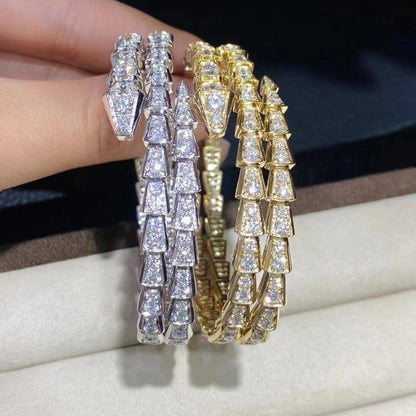 [Valéa jewellery]SERPENTI BRACELET GOLD DIAMOND DOUBLE ROW