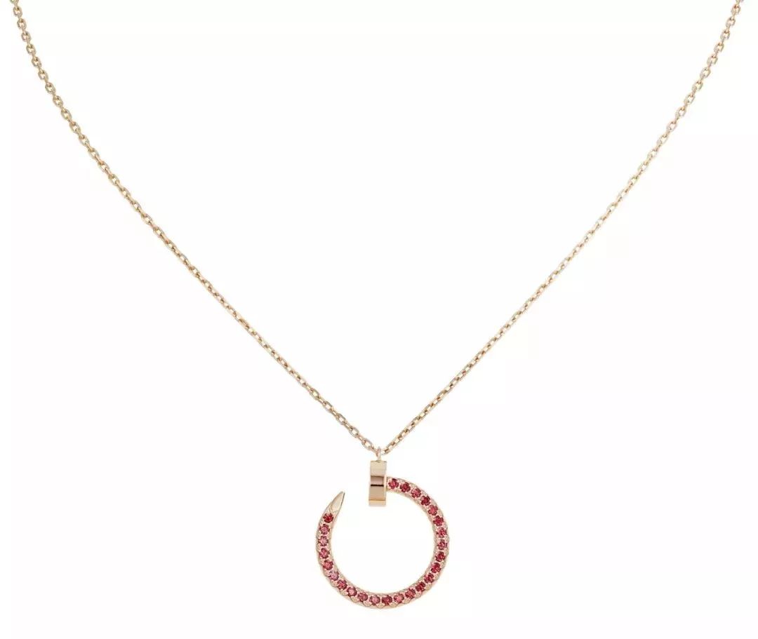 [Valéa jewellery]JUSTE NECKLACE GOLD RED DIAMONDS