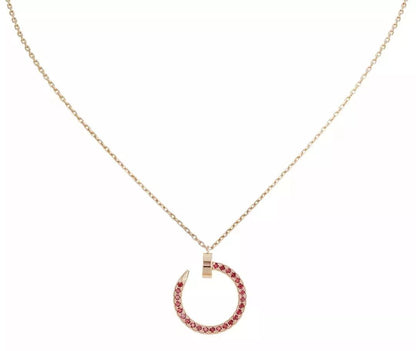 [Valéa jewellery]JUSTE NECKLACE GOLD RED DIAMONDS