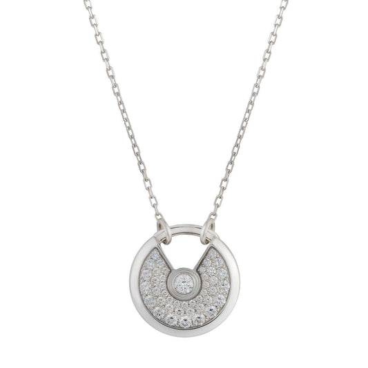 [Valéa jewellery]AMULETTE SILVER FULL DIAMOND NECKLACE