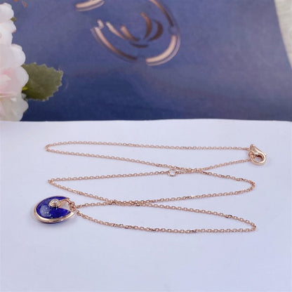 [Valéa jewellery]AMULETTE ROSE GOLD AGATE NECKLACE