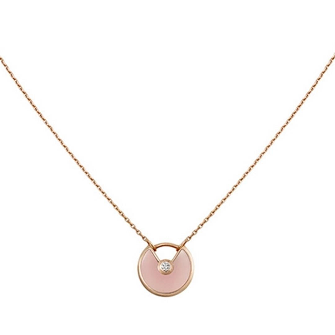 [Valéa jewellery]AMULETTE ROSE GOLD PINK MOP NECKLACE