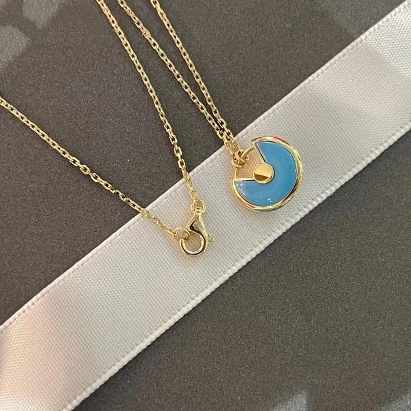 [Valéa jewellery]AMULETTE GOLD TURQUOISE NECKLACE