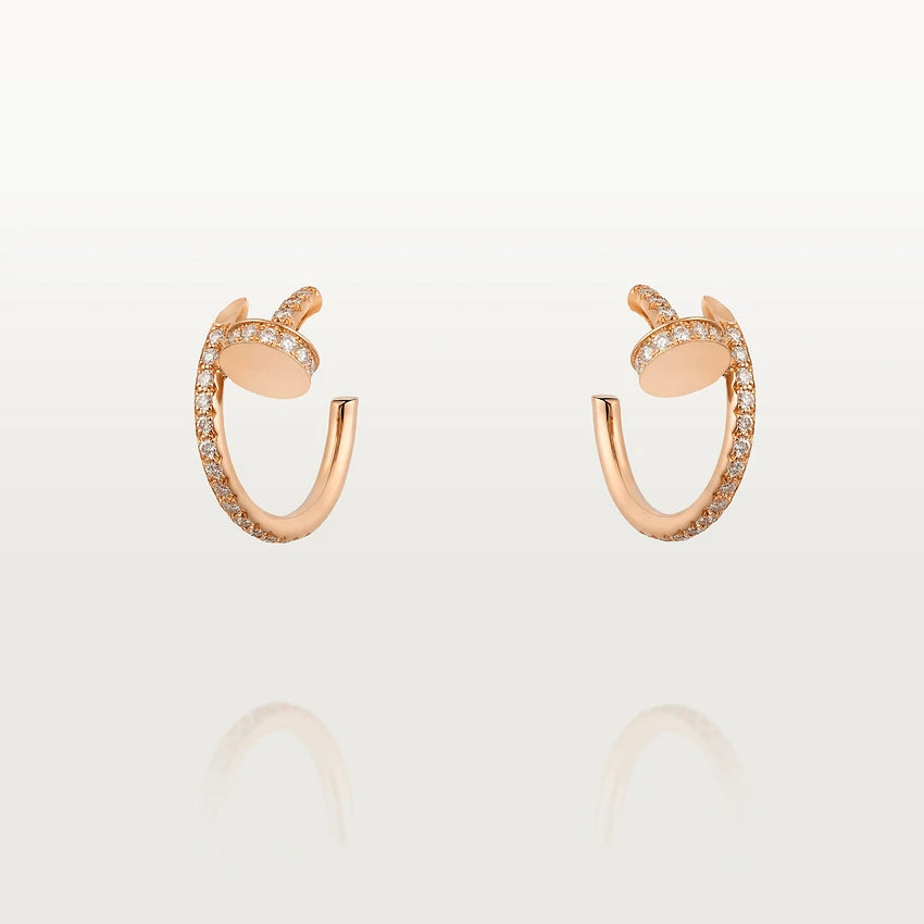 [Valéa jewellery]JUSTE EARRINGS 12.75MM PINK GOLD DIAMOND