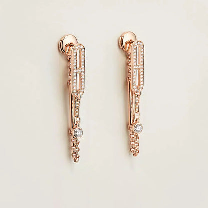 [Valéa jewellery]CHAINE CHAOS DIAMOND DROP EARRINGS