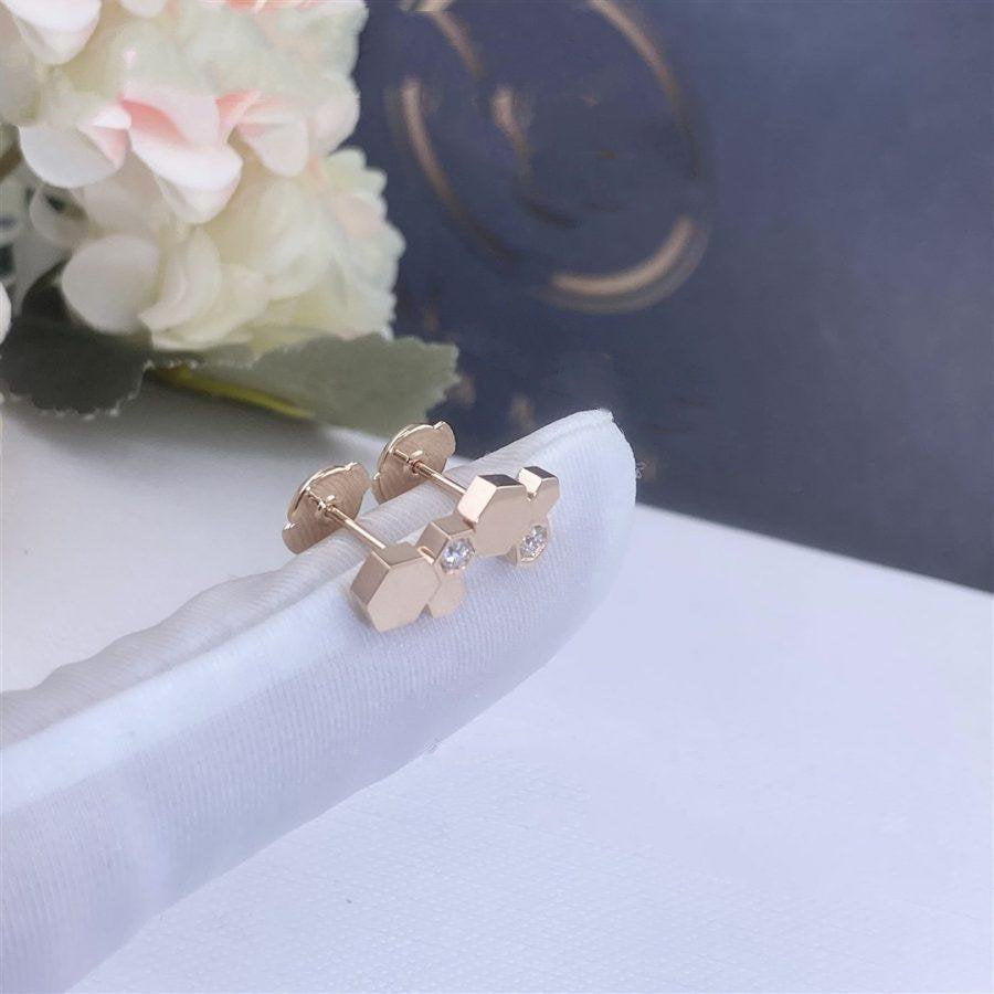 [Valéa jewellery]BEE LOVE PINK GOLD DIAMOND EARRINGS