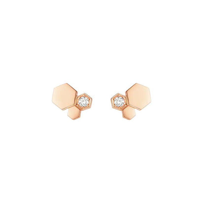 [Valéa jewellery]BEE LOVE PINK GOLD DIAMOND EARRINGS