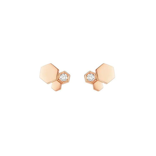 [Valéa jewellery]BEE LOVE PINK GOLD DIAMOND EARRINGS