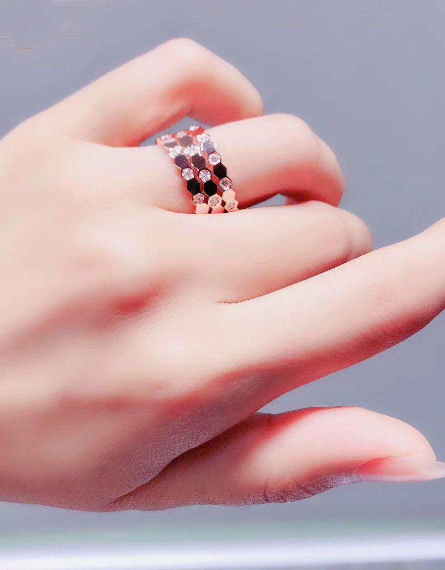 [Valéa jewellery]BEE LOVE RING PINK GOLD DIAMOND