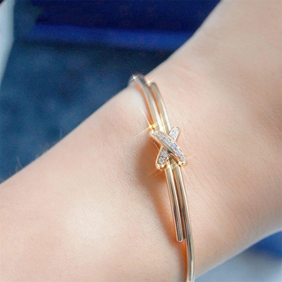 [Valéa jewellery]JEUX DE BRACELET PINK GOLD DIAMONDS