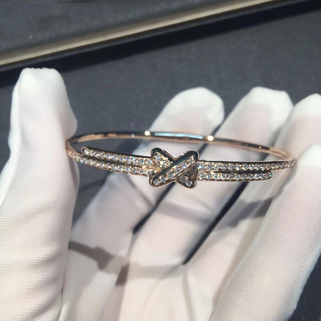 [Valéa jewellery]JEUX DE BRACELET DIAMONDS PINK GOLD