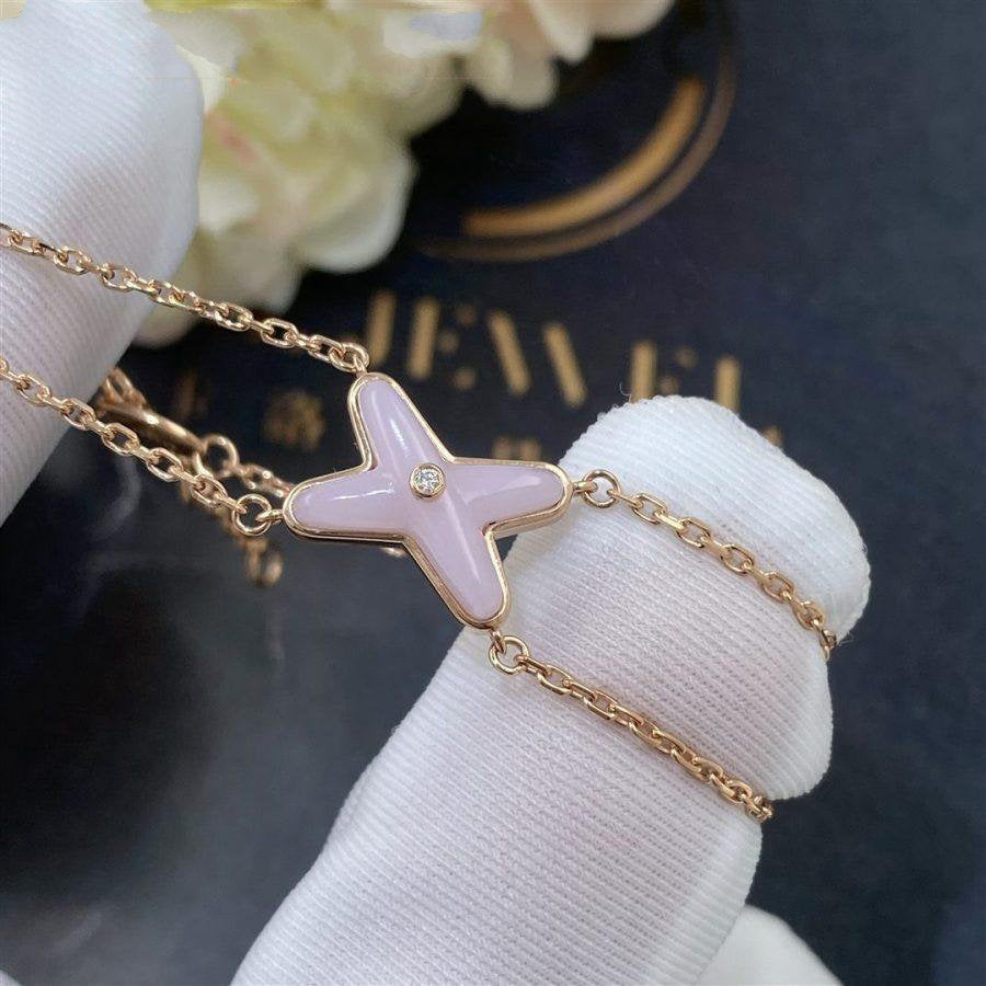 [Valéa jewellery]JEUX BRACELET PINK MOP PINK GOLD 1 DIAMOND