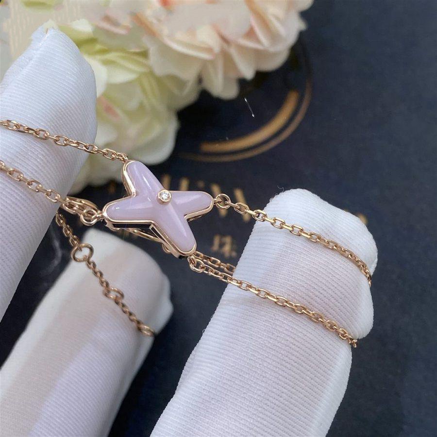 [Valéa jewellery]JEUX BRACELET PINK MOP PINK GOLD 1 DIAMOND