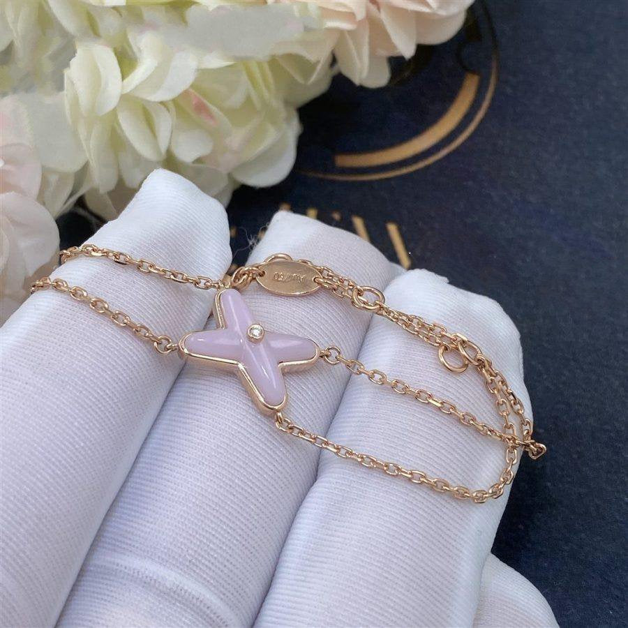 [Valéa jewellery]JEUX BRACELET PINK MOP PINK GOLD 1 DIAMOND