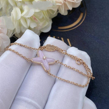 [Valéa jewellery]JEUX BRACELET PINK MOP PINK GOLD 1 DIAMOND