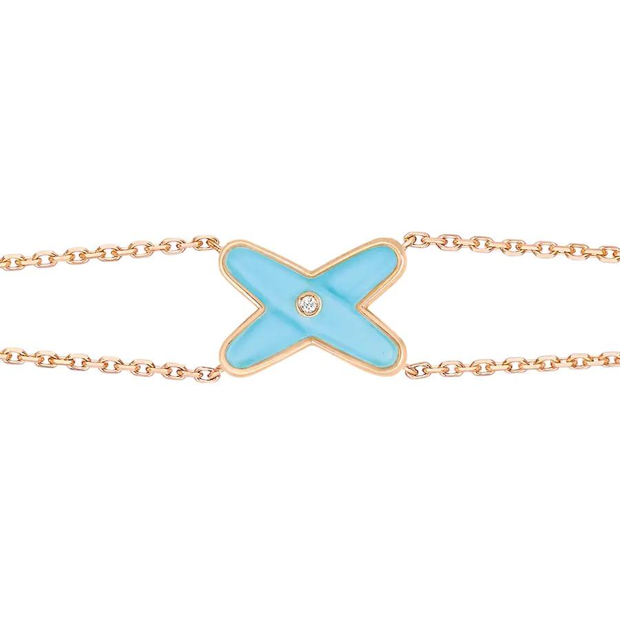 [Valéa jewellery]JEUX BRACELET TURQUOISE PINK GOLD 1 DIAMOND